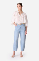 Vanessa Bruno Nipoa Blouse White - With pleat detail and inlaid lace