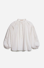 Vanessa Bruno Nipoa Blouse White - With pleat detail and inlaid lace