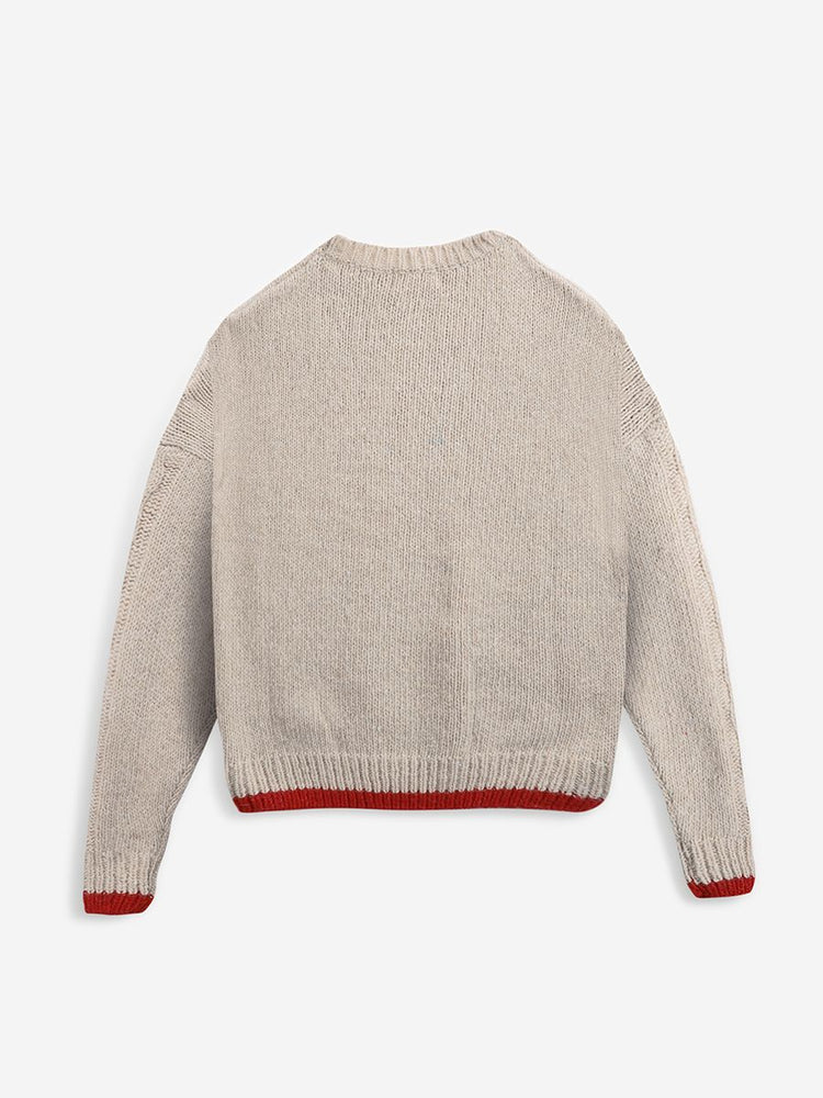 Bobo Choses Wool Mix Braided Sweater