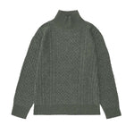 FUB Lambswool Aran Jumper, moss melange