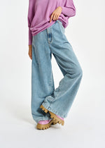 ESSENTIEL Wide-leg blue jeans