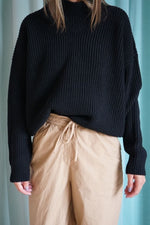 Pomandère high neck knitwear black